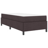 Letto a molle Marrone Scuro 100 x 200 cm Tessuto