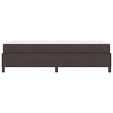 Letto a molle Marrone Scuro 100 x 200 cm Tessuto
