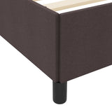 Letto a molle Marrone Scuro 120 x 190 cm Tessuto