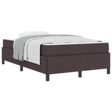 Letto a molle Marrone Scuro 120 x 190 cm Tessuto