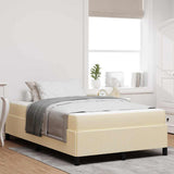 Letto a molle Crema 120 x 190 cm Tessuto