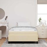 Letto a molle Crema 120 x 190 cm Tessuto