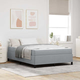 Letto a molle Grigio chiaro 140 x 190 cm Tessuto