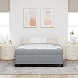 Letto a molle Grigio chiaro 140 x 190 cm Tessuto