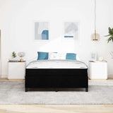 Letto a molle Nero 140 x 190 cm Tessuto