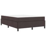 Letto a molle con materasso Marrone Scuro 140 x 190 cm Tessuto