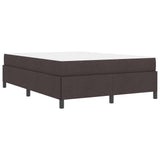 Letto a molle con materasso Marrone Scuro 140 x 190 cm Tessuto