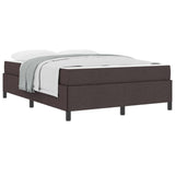 Letto a molle con materasso Marrone Scuro 140 x 190 cm Tessuto
