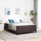 Letto a molle Marrone Scuro 140 x 200 cm Tessuto