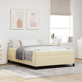 Letto a molle Crema 140 x 200 cm Tessuto