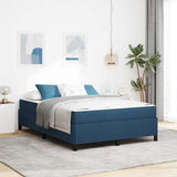 Letto a molle Blu 140 x 200 cm Tessuto
