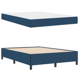 Letto a molle Blu 140 x 200 cm Tessuto