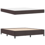 Letto a molle Marrone Scuro 180 x 200 cm Tessuto