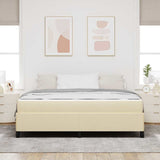 Letto a molle Crema 180 x 200 cm Tessuto