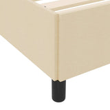 Letto a molle con materasso Crema 200 x 200 cm Tessuto