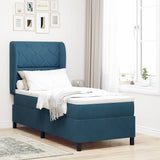 Letto a molle con testiera Blu Scuro 200 x 80 cm Velluto