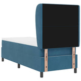 Letto a molle con testiera Blu Scuro 200 x 80 cm Velluto