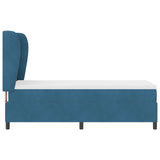 Letto a molle con testiera Blu Scuro 200 x 80 cm Velluto