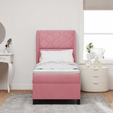 Letto a molle con testiera Rosa 200 x 80 cm Velluto