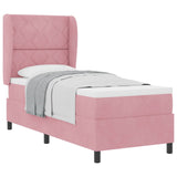 Letto a molle con testiera Rosa 200 x 80 cm Velluto
