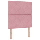 Letto a molle con testiera Rosa 200 x 80 cm Velluto