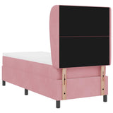 Letto a molle con testiera Rosa 200 x 80 cm Velluto