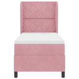 Letto a molle con testiera Rosa 200 x 80 cm Velluto