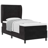 Letto a molle con materasso Nero 200 x 100 cm Poliestere