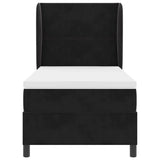 Letto a molle con materasso Nero 200 x 100 cm Poliestere