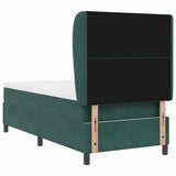 Letto a molle con materasso Verde Scuro 200 x 100 cm Poliestere