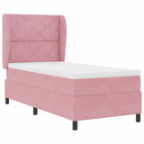 Letto a molle con materasso Rosa 200 x 100 cm Poliestere