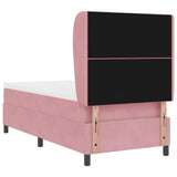 Letto a molle con materasso Rosa 200 x 100 cm Poliestere