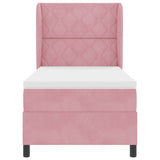 Letto a molle con materasso Rosa 200 x 100 cm Poliestere