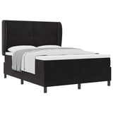 Letto a molle con materasso Nero 200 x 140 cm Poliestere