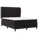 Letto a molle con materasso Nero 200 x 140 cm Poliestere