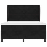 Letto a molle con materasso Nero 200 x 140 cm Poliestere