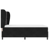 Letto a molle con materasso Nero 200 x 140 cm Poliestere