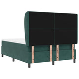 Letto a molle con materasso Verde Scuro 200 x 140 cm Poliestere