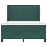Letto a molle con materasso Verde Scuro 200 x 140 cm Poliestere