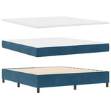 Letto a molle con materasso Blu Scuro 200 x 180 cm Poliestere