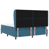 Letto a molle con materasso Blu Scuro 200 x 180 cm Poliestere