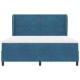 Letto a molle con materasso Blu Scuro 200 x 180 cm Poliestere