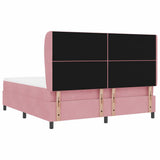 Letto a molle con materasso Rosa 200 x 180 cm Poliestere