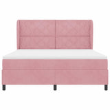 Letto a molle con materasso Rosa 200 x 180 cm Poliestere
