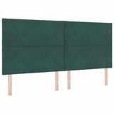 Letto a molle con materasso Verde scuro 200 x 200 cm Velluto