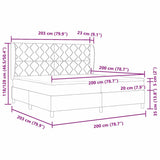 Letto a molle con materasso Verde Scuro 200 x 200 cm Poliestere