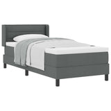 Letto a molle con testiera Grigio scuro 200 x 80 cm Tessuto