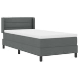 Letto a molle con testiera Grigio scuro 200 x 80 cm Tessuto
