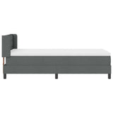 Letto a molle con testiera Grigio scuro 200 x 80 cm Tessuto