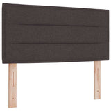Letto a molle con testiera Marrone Scuro 190 x 90 cm Tessuto